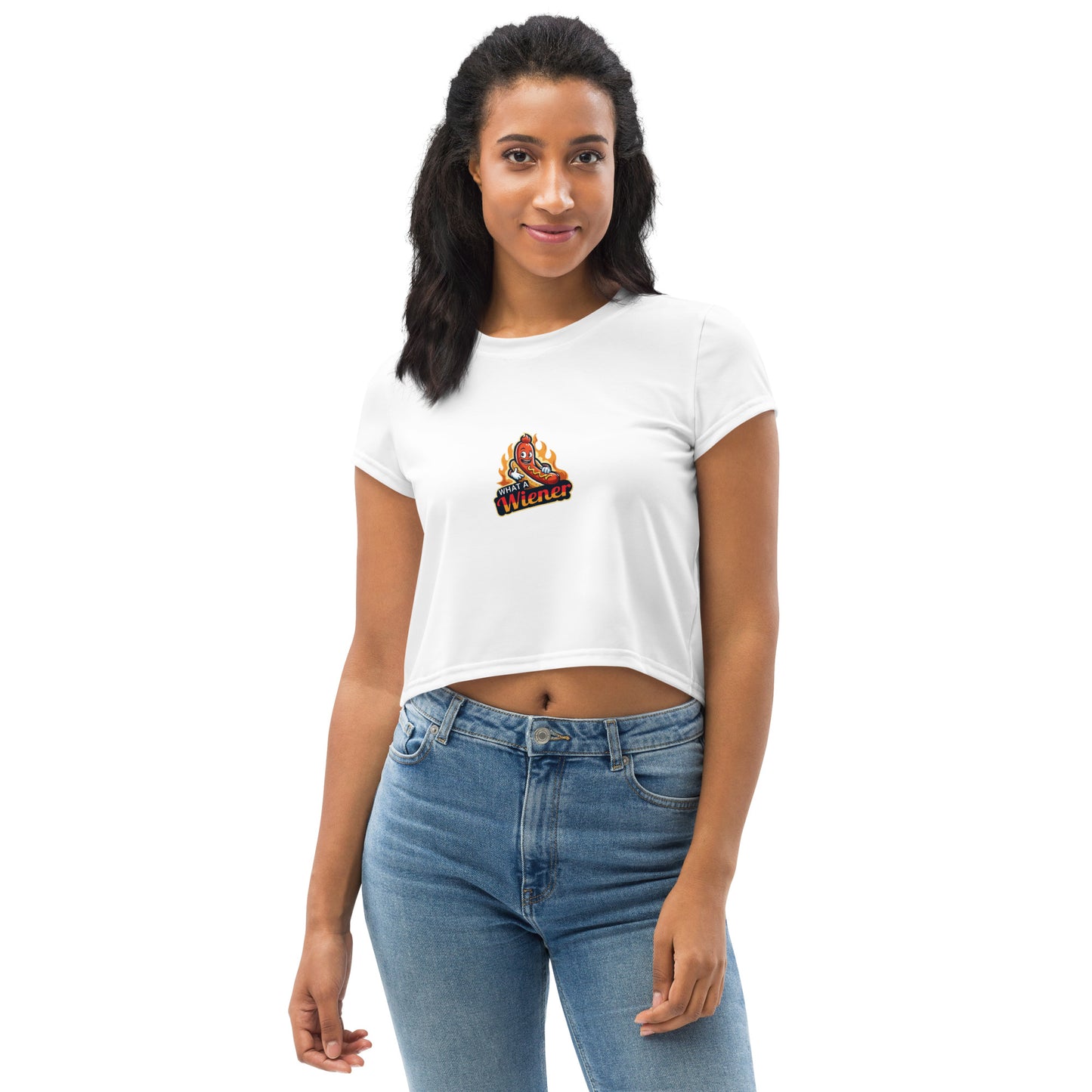 What A Wiener Crop Tee